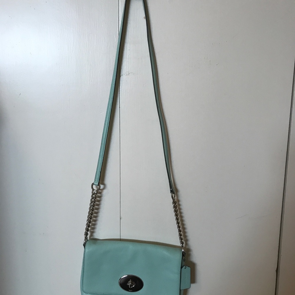 Coach Chain Strap Leather Crossbody